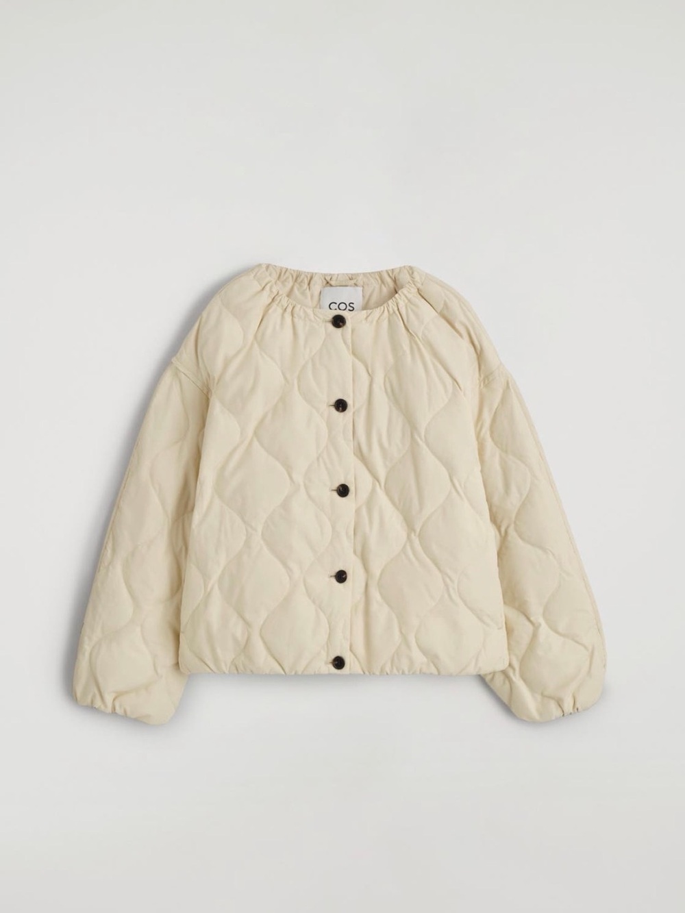 COS Gathered Quilted Down Jacket - Medium